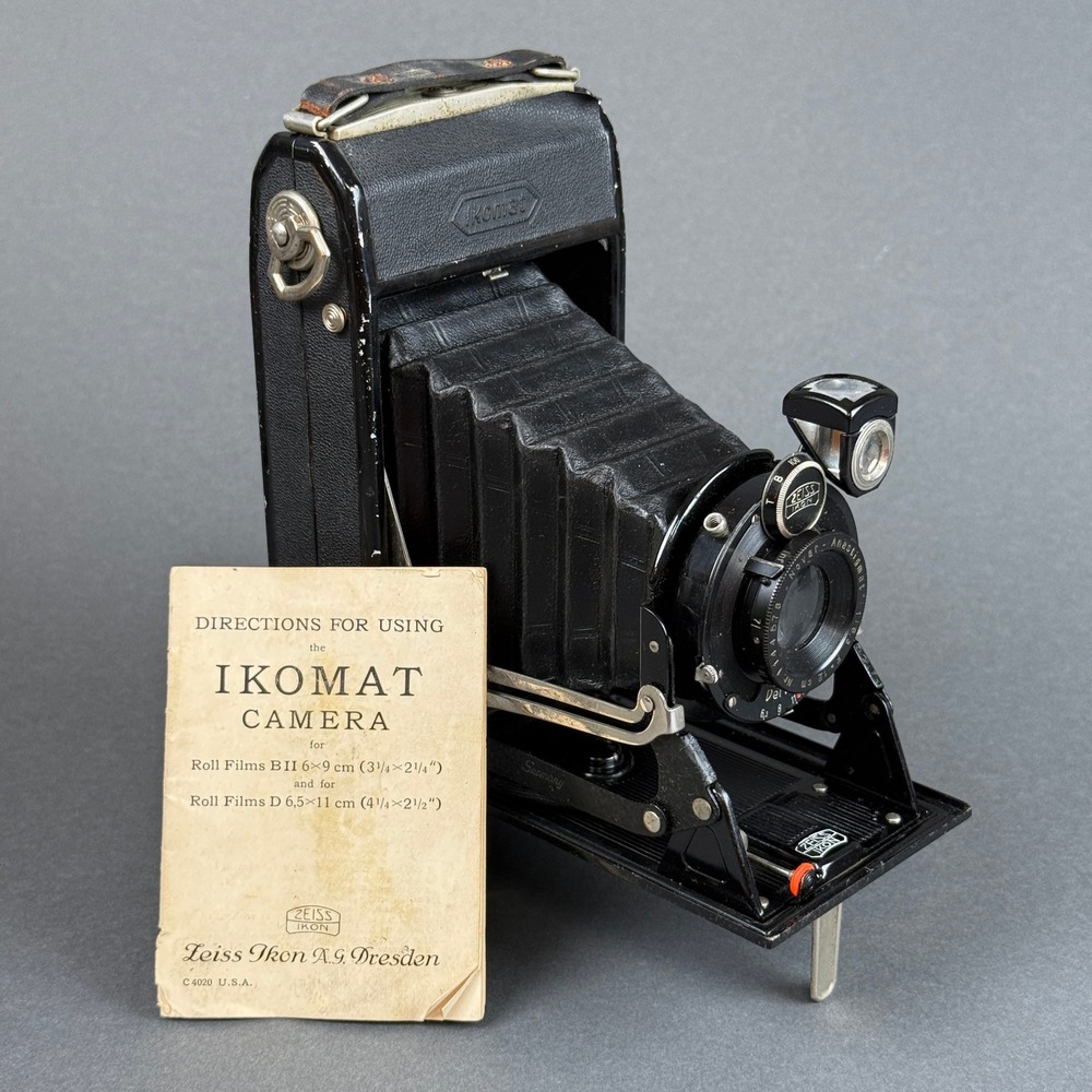 Zeiss Ikon Ikomat 6.5x11 cm Folding Camera Novar-Anastigmat 1:6.3 12cm Derval